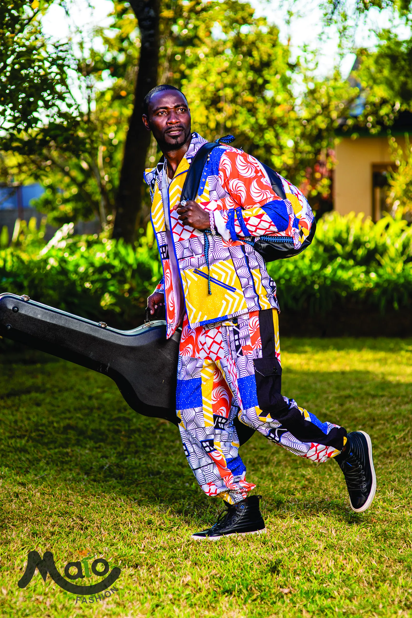 Multi-coloured Military Style Cargo Pant