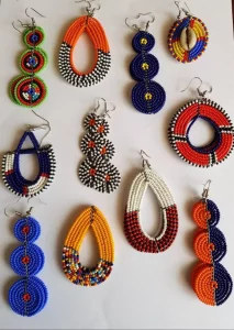 Maasai African Earrings African Maasai Earring Set, African Jewelry, Earrings For Women,