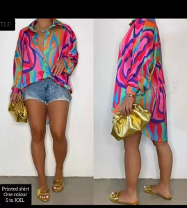 Ladies Fashion Shirt Dress