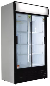 Fridgestar Double Sliding Door Beverage Cooler Fridge