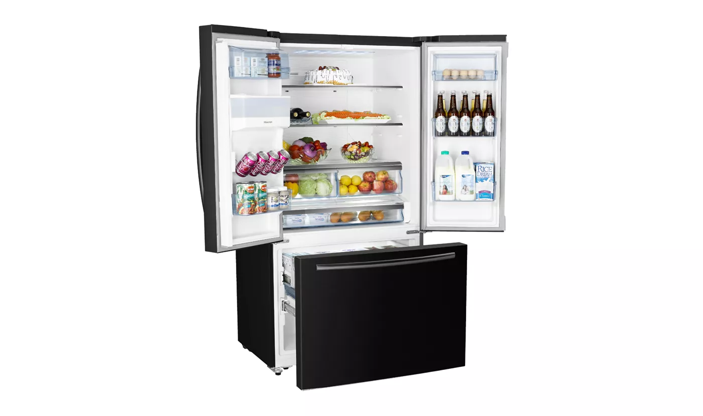 Hisense 536l Black (graphite) Stainless Steel French Door Fridge - H720fsb-wd - Image 2