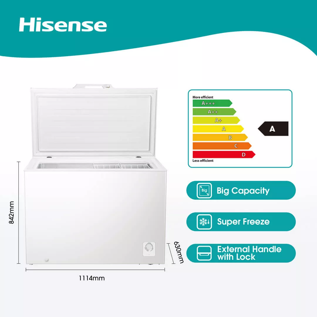 Hisense H390cf Metallic Chest Freezer - Image 2