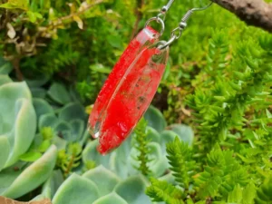 Pink Swirl Elli Resin Earrings