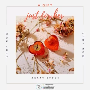 Resin Heart Studs|studs| Gift For Her|gift