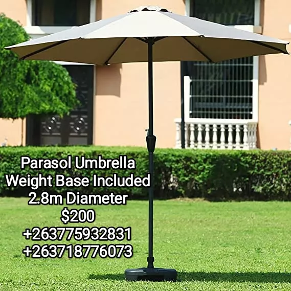 Parasol Patio Umbrella + Base - Image 2