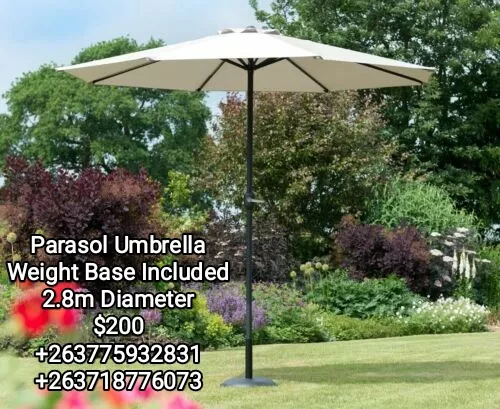 Parasol Patio Umbrella + Base - Image 3