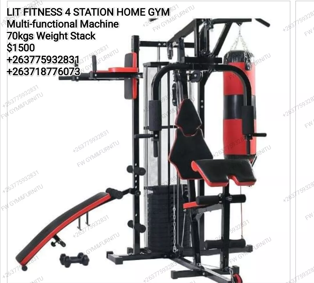 Lit Fitness 4 Station Home Gym