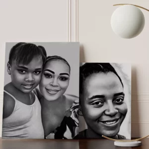 Customized Digital Drawing Portrait From Your Photos | Gift For Him, Her, Parents, Home Decor