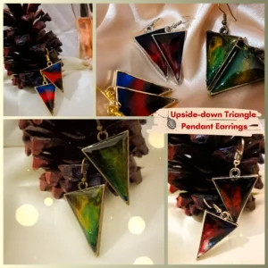 Ocean View Hoop Earrings| Hoop Earrings| Brass Earrings| Gift For Her| Resin And Shell Earrings.