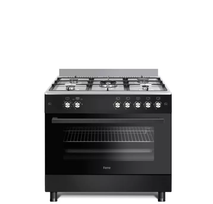 Ferre F9s50g2.hib Free Standing Full-gas Stove Cooker, 5 Burners With Wok