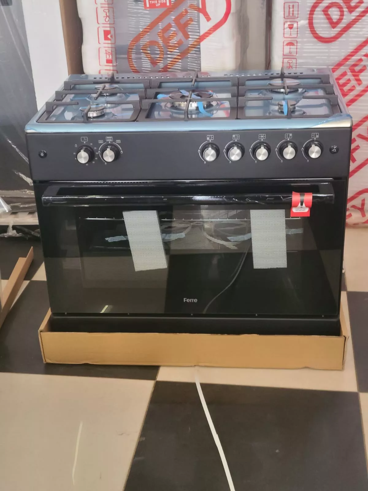 Ferre F9s50g2.hib Free Standing Full-gas Stove Cooker, 5 Burners With Wok - Image 2