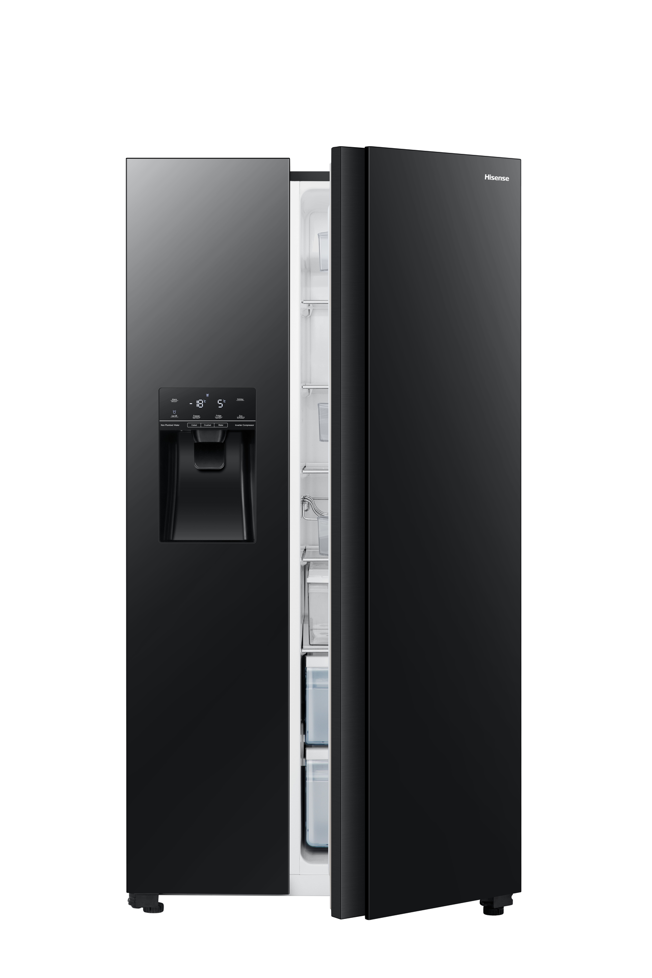 Hisense H700smi-ldl Black Glass Side By Side Two Door - Image 2