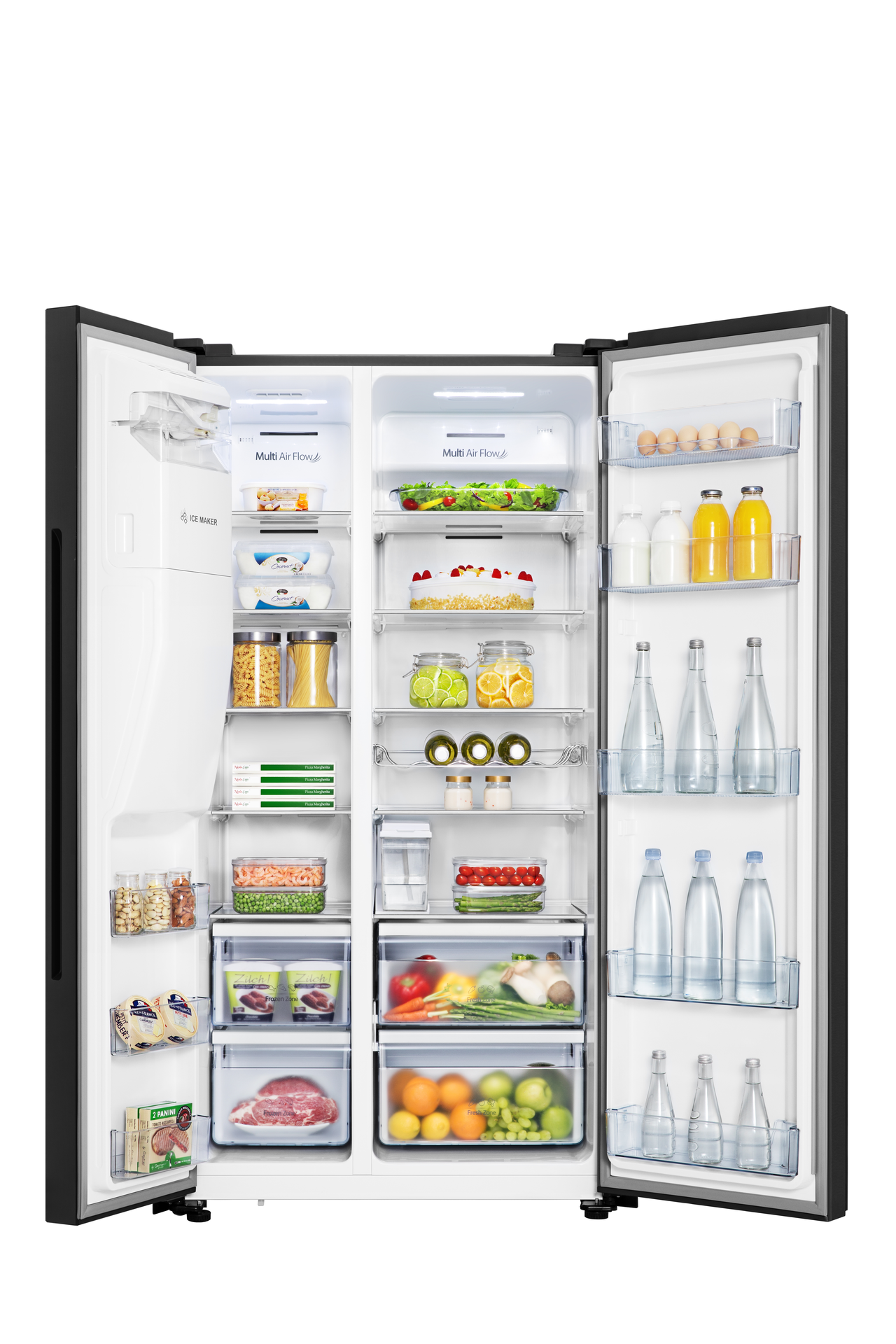 Hisense H700smi-ldl Black Glass Side By Side Two Door - Image 3