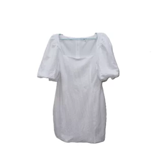 Square Neckline Puff Sleeve Mini Dress