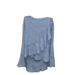 Memphis Ruffled Chambray Jean  Skirt size:22