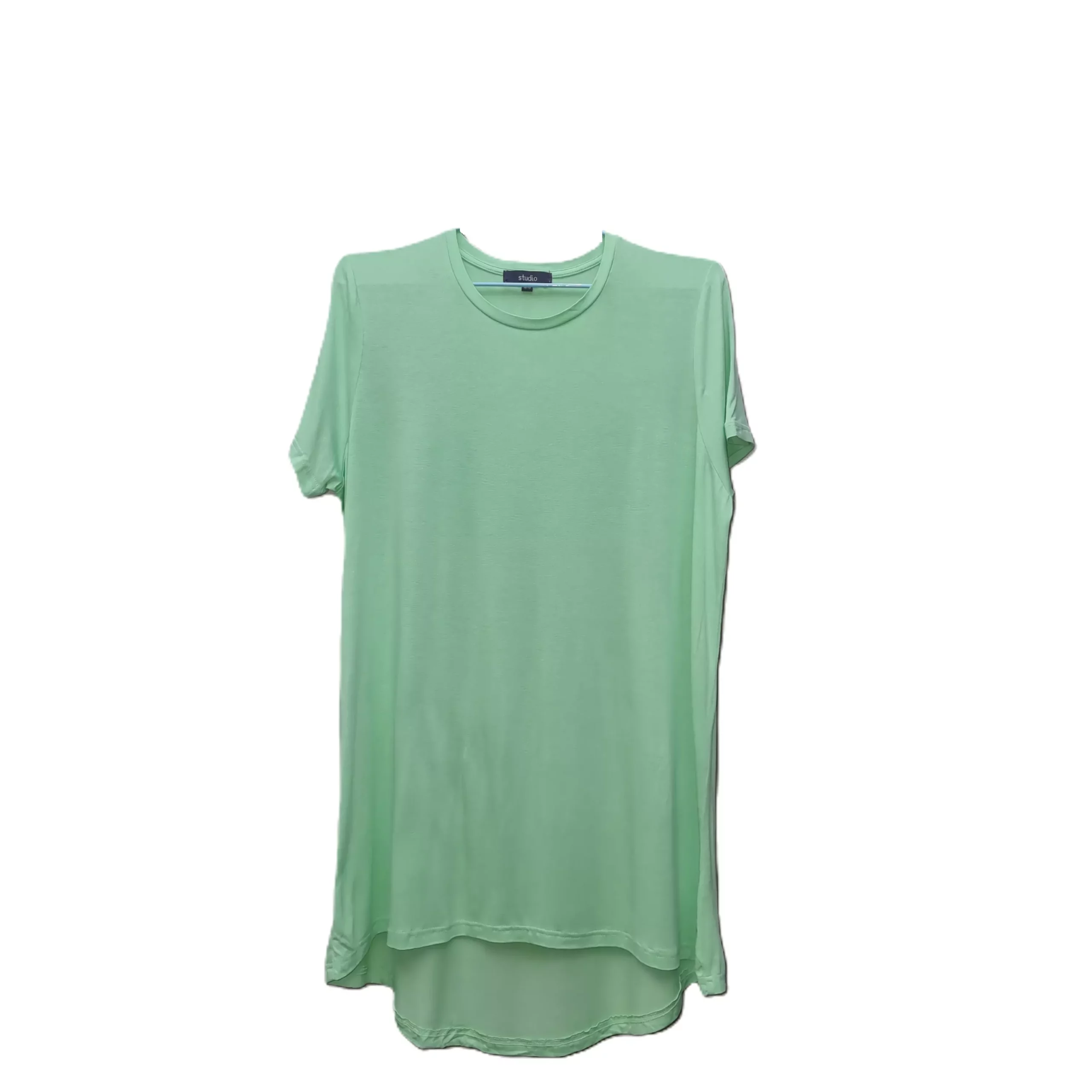 Women's Green Plus Basic Crew Neck Round Hem Shirt Dress size:16/18