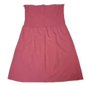 Womens Sheering Boob Tube Gather Bandeau Top Plus Size Shirred Pink Mini Dress size: 16 and 20