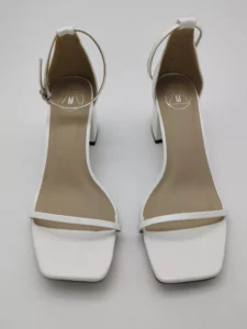 Missguided Square Toe White Heels Size6