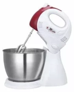 2 Ltr Hand Mixer 5 Speed With Stainless Steel Bowl , Electro Master 200w - Em-hmb-1170
