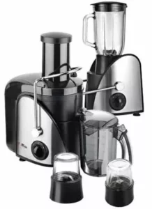 1.5 Ltr Juicer/blender Set, 2 Speed, 1000w, Glass Jar Em-jeb118
