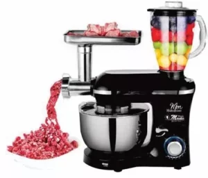 6ltr Multi-function Stand Mixer With Stainless Steel Bowl & 1,5ltr Glass Jar 1800w Electro Master