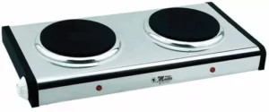 2 Plate Stove, Double Solid Hot Plate Staineless Steel Stove