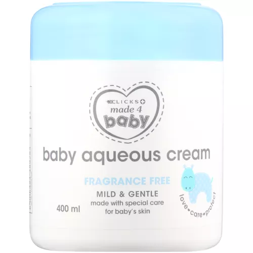 Clicks Baby Aqueous Cream Fragrance Free Mild & Gentle 400ml