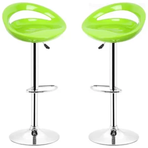 Adjustable Height Chrome Metal Swivel Bar Stool Color Circle Seat Chair