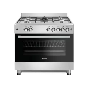 Ferre 60cm 5 Gas Burner With Wok Gas Oven - Stainless Steel