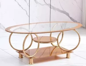 Round Organizer Coffee Table Glass Top Nordic Fashionable Work Coffee Table