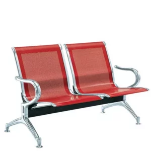Unpadded Two Seater Waiting Metal Bench
