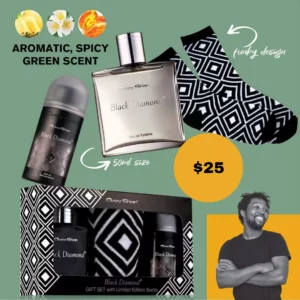 Black Diamond Set-50ml Edt .roll On And Pair Of Socks