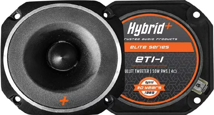 Hybrid+ Et1-1 Elite Series Car Audio Bullet Tweeter Pair