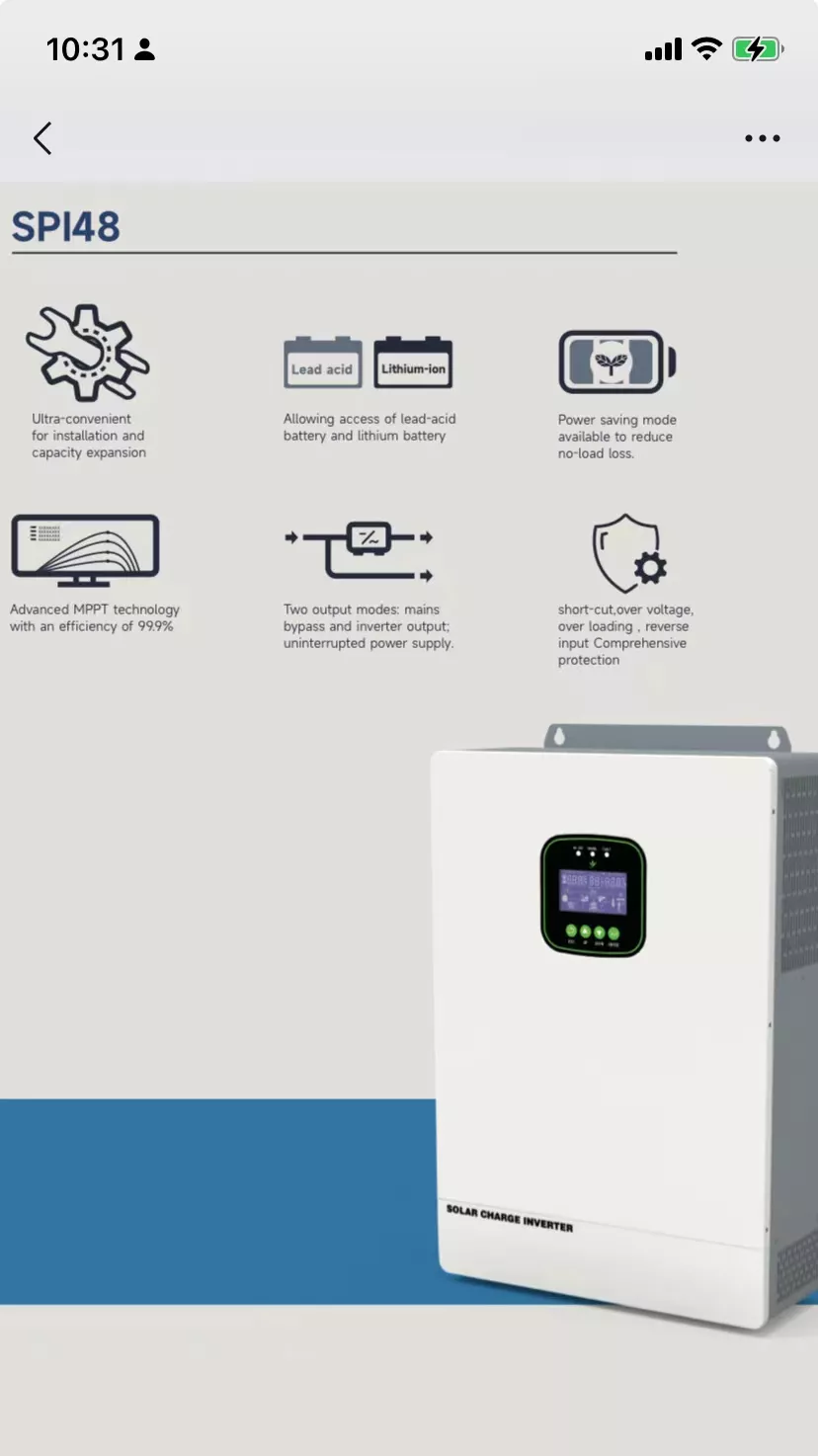 5kw Inverter + 10kwh Battery Home Energy Solar System,