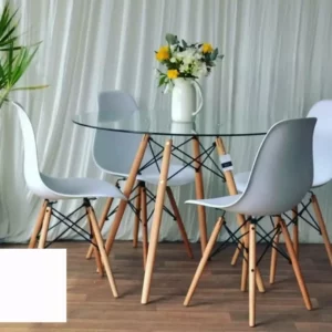 Glass Table + 4 Briscand Chairs
