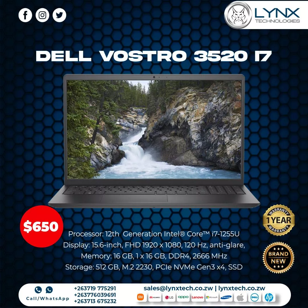 Dell Vostro 3520 Core I7 12th Gen| 16gb Ram| 512gb Ssd|15.6"