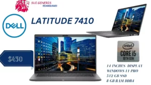 Dell Latitude 7410 Intel Core I5 10th Gen 14.0 Inches 512gb Ssd 16gb Ram