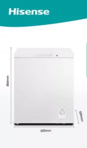 Hisense 142l Chest Freezer, White, A Class,with Sprung Hinge-h175cf