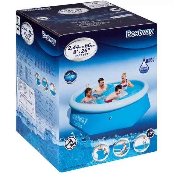 Bestway Fast Set 2.44m X 66cm Pool Ground Swimming Pool - Image 3