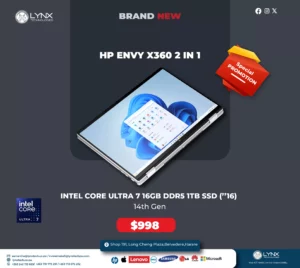 Hp Envy X360 2 In 1 Laptop Core Ultra 7 Q4th Gen 16gb Ram 1tb Ssd 16 Inch