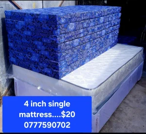 4 Inch Medium Density Single Mattresses