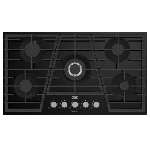 Defy 90cm 5 Burner Gas On Glass Hob With Preciseflame Dhg931