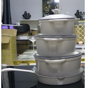 7-piece Cast Iron Cookware Set. Crafted For Durability And Even Heat Distribution,