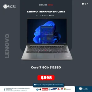 Lenovo Thinkpad E14 Gen 5 13th Gen Core I7-1355u, 8gb Ddr4, 512gb Ssd, 14" Wuxga Ips